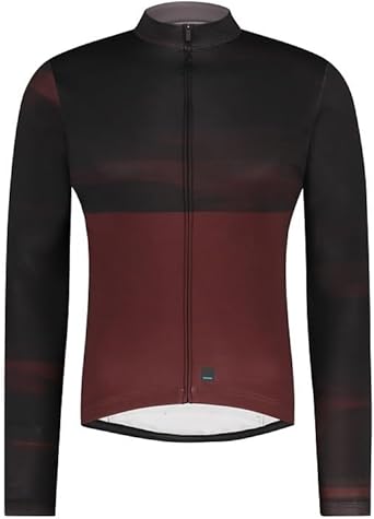 美品　シマノ　サイクリングウェア　長袖バーテックスプリントジャージ ブロンズ　M SHIMANO】薄手長袖は組み合わせ自在！季節の変わり目にあると